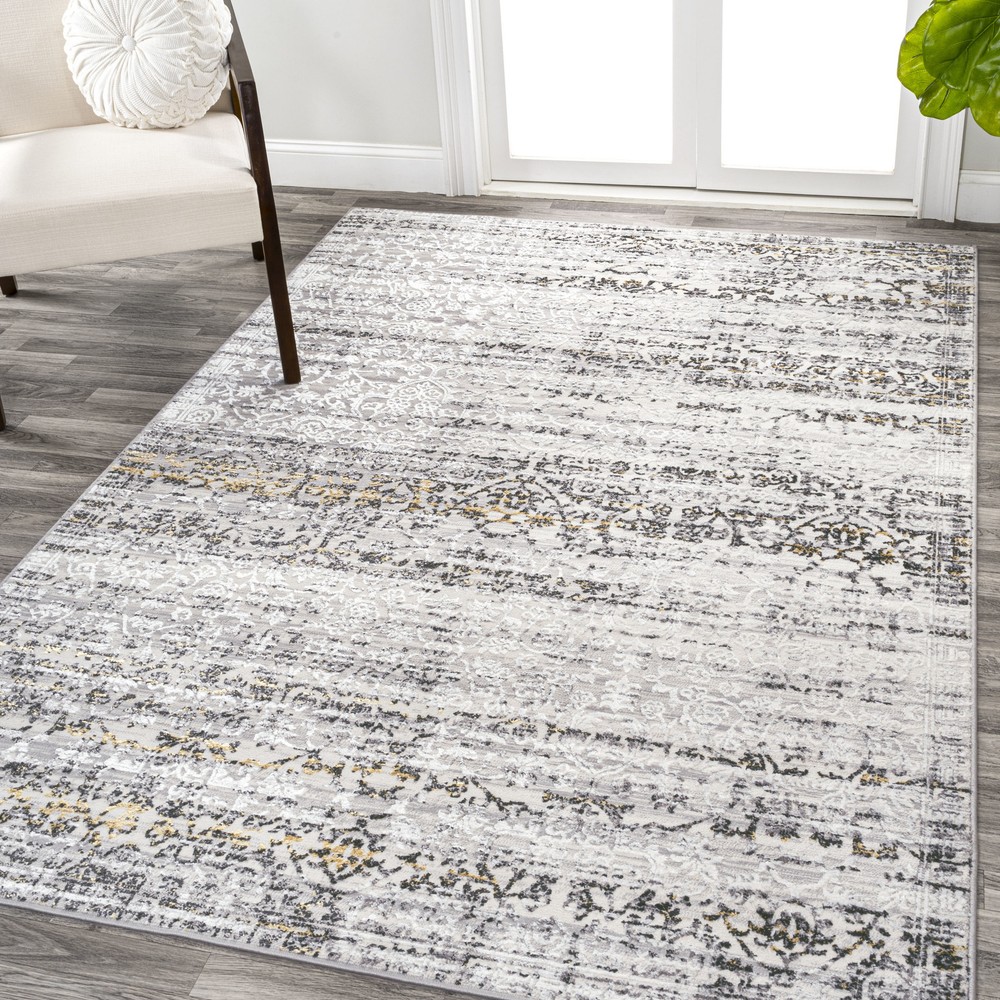 Jonathan Y Silk Orchid 4x6 Off White Polypropylene Rug