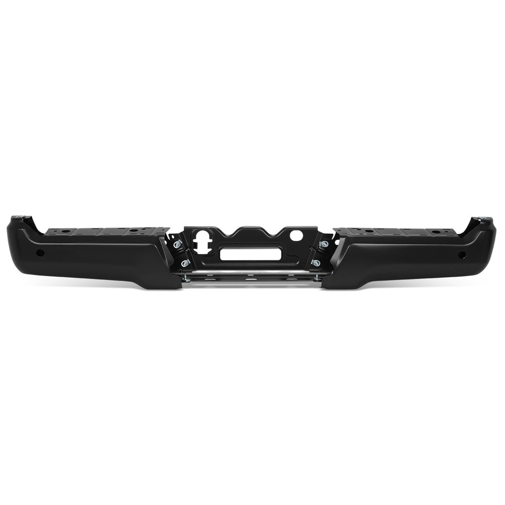 Fit 17-22 F-250 SD w/ Sensor Holes Black Rear Bumper Face Bar & Reinforcement