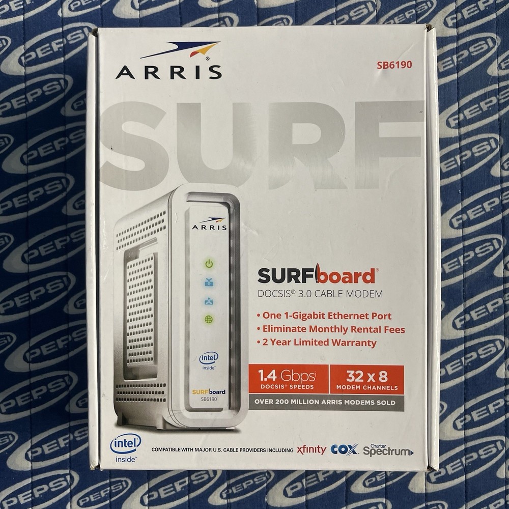 Arris Surfboard DOCSIS 3.0 Cable Modem SB6190 - NEW  Open Box