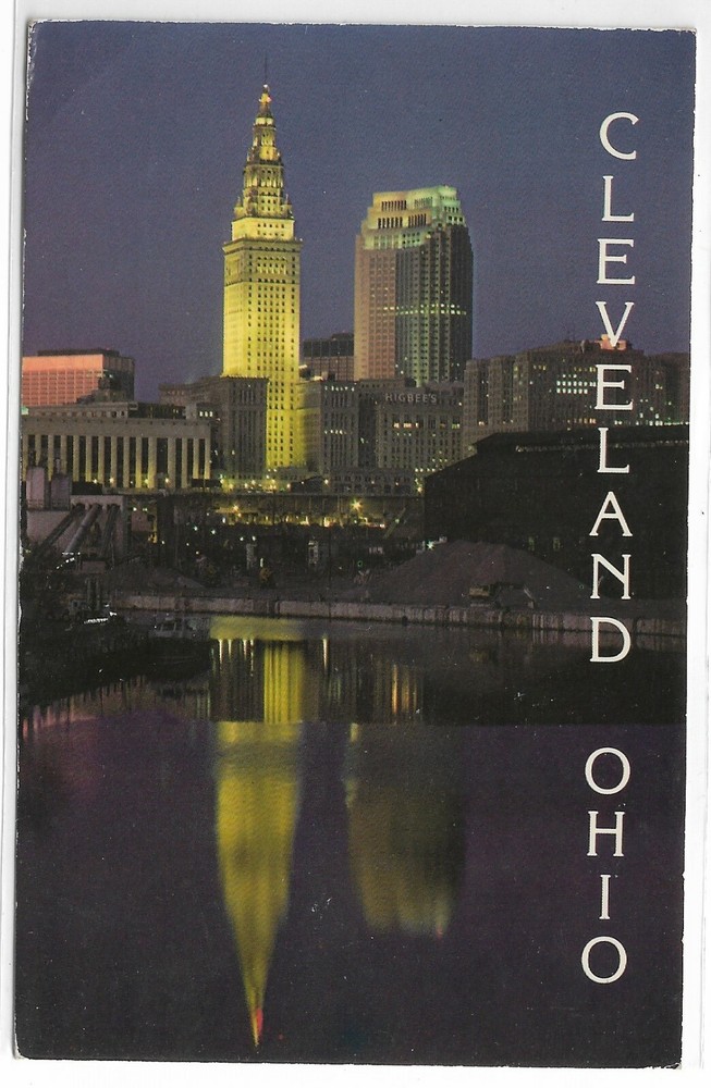 VTG Postcard Terminal Tower Building Cleveland Ohio