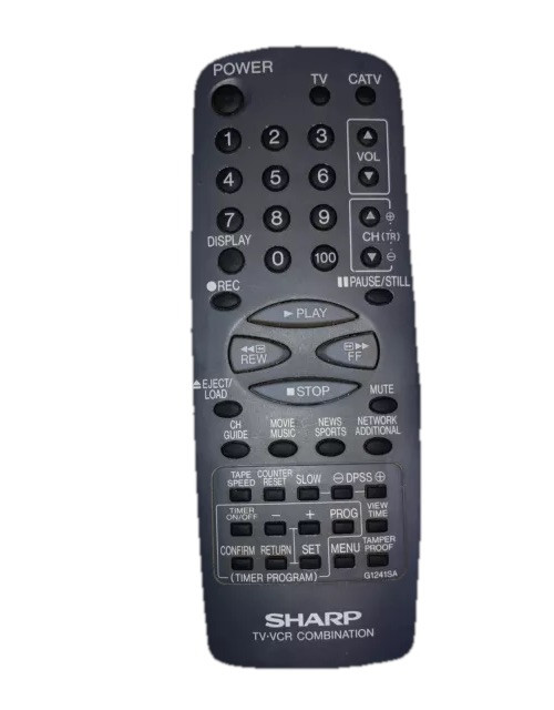 Sharp TV VCR Remote Control #G1330SA Genuine Working Replacement OEM