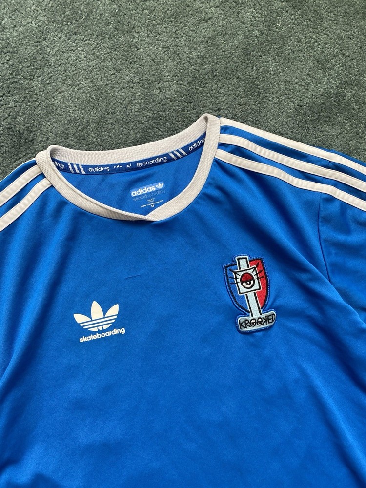 Y2K Adidas X Krooked Skateboarding Mark Gonzales GONZ Jersey Size Medium