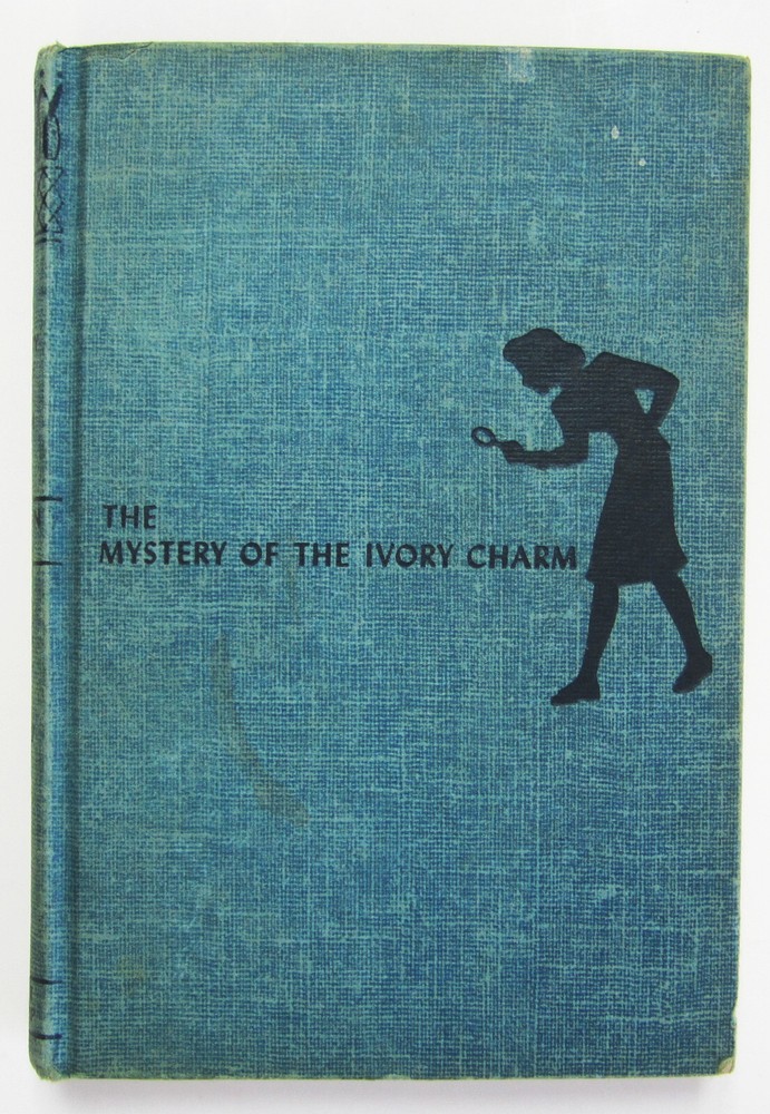 Nancy Drew Mystery of the Ivory Charm 1953 Print Book Hardcover #13 Digger Tweed