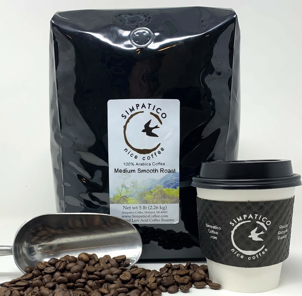 Organic Medium Roast Low Acid Coffee by Simpatico with Free Shipping-image