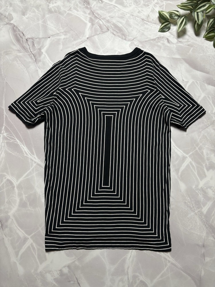 G-Star Raw x Marc Newson Optic T-Shirt Geometric Graphic Black White Mens Size L