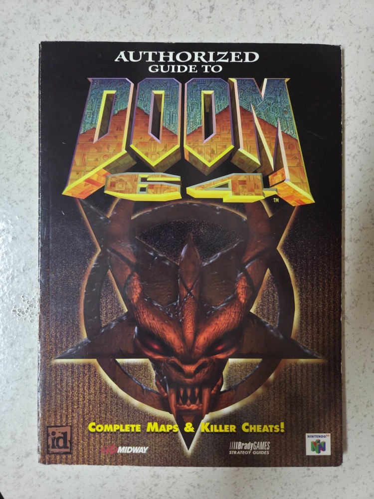 Doom 64 Brady Games Authorized Guide Very Rare! N64