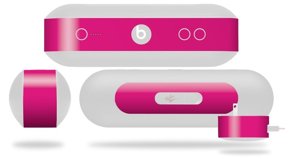 Skin for Beats Pill Plus Solids Collection Fushia Decal Wrap