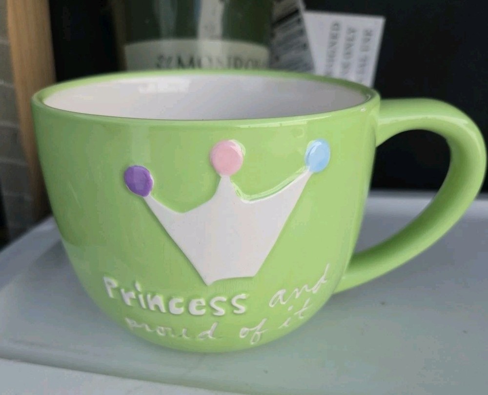 Ceramic Mug Coffee Cup Sandra Magsamen Princess Soup Bowl Green Planter