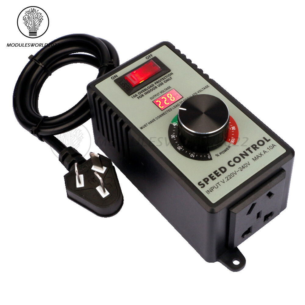 4000W Electronic Voltage Regulator Stepless AC Motor Speed Controller 110V/220V