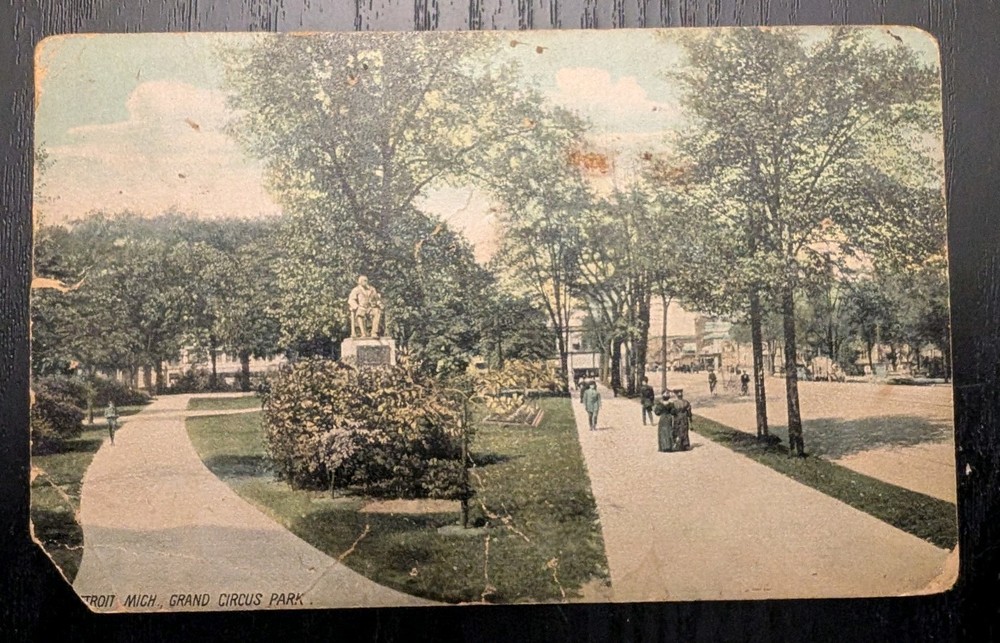 USA 1908 POSTCARD Grand Circus Park Detroit Michigan MI Card Collection Lot