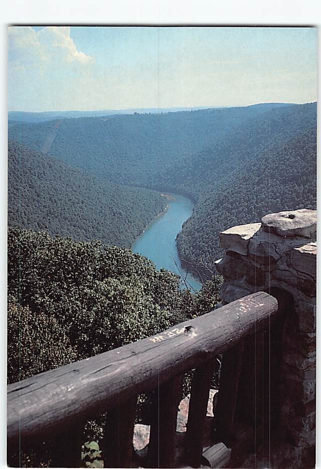 Postcard Aerial View Coopers Rock State Forest West Virginia USA