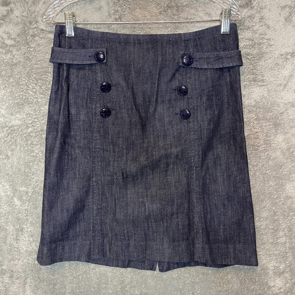 Lilly Pulitzer Women Classic Preppy Nautical Coastal Marianne Denim Mini Skirt 4