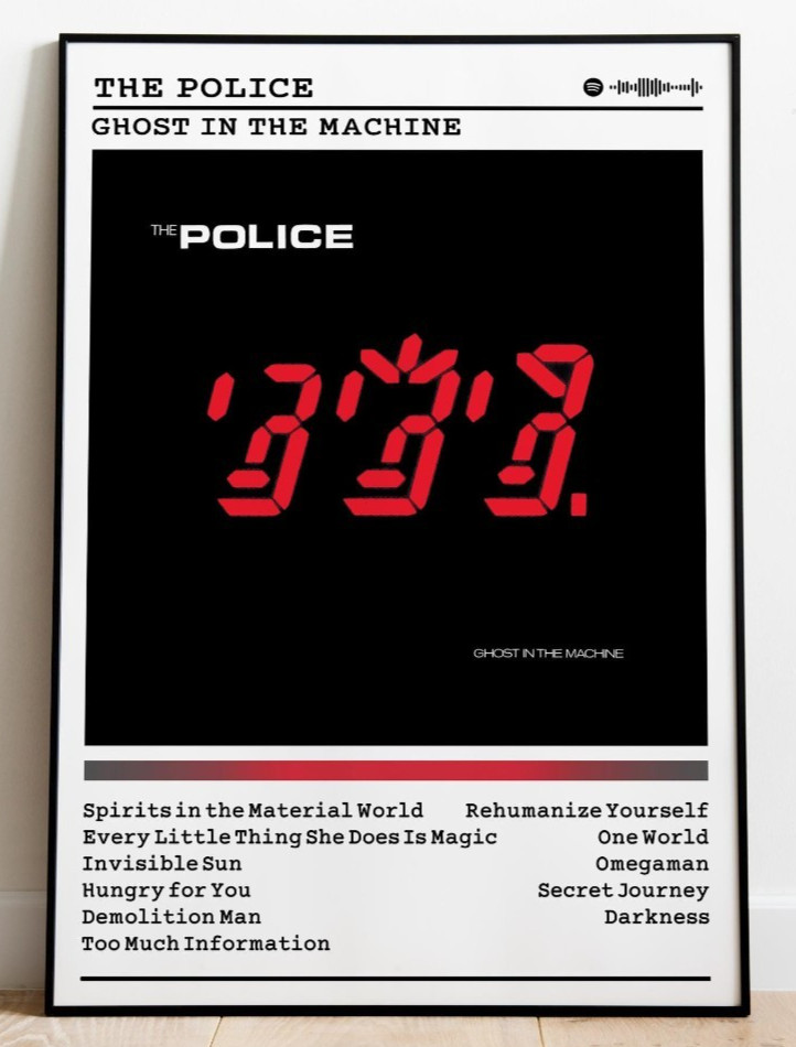 The Police Ghost in the Machine Album Poster 24x36 Rock Wall Art Unframed