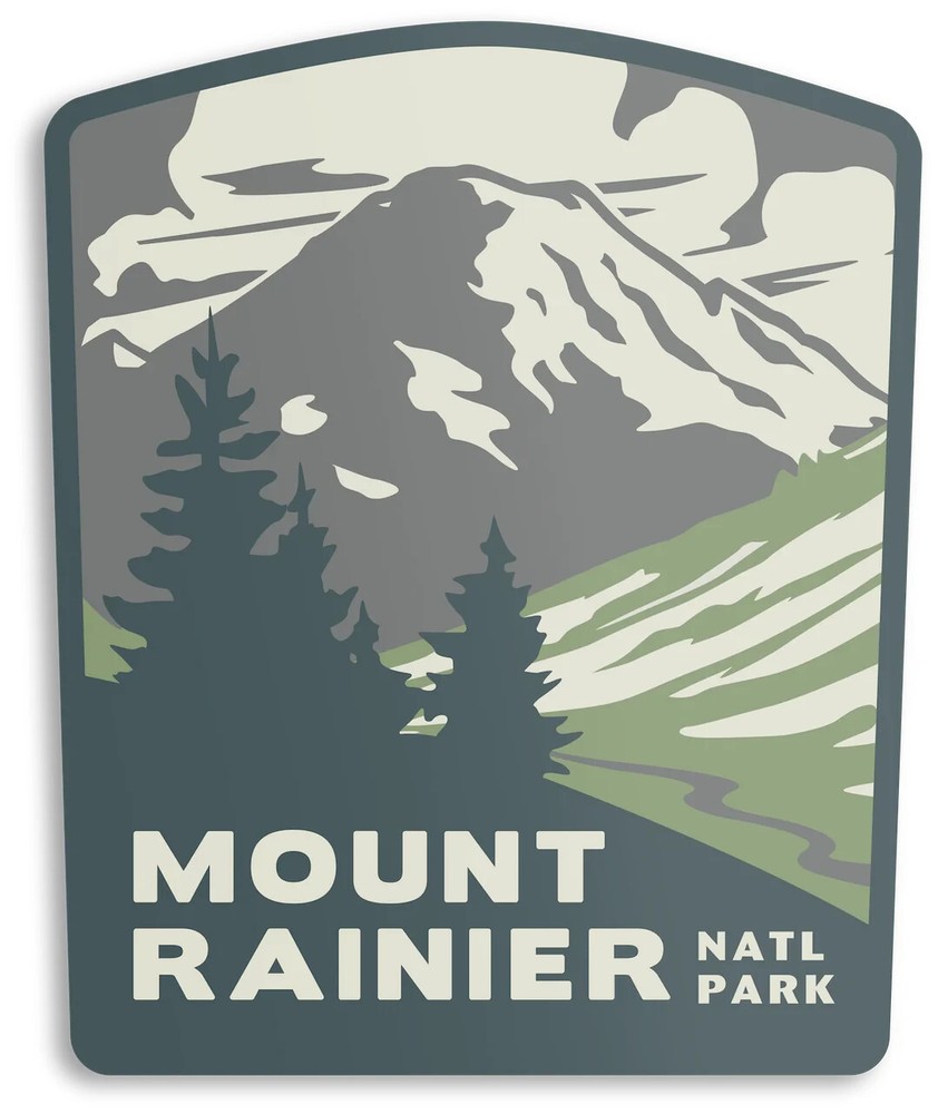 Mount Rainier National Park weatherproof vinyl bumper decal sticker