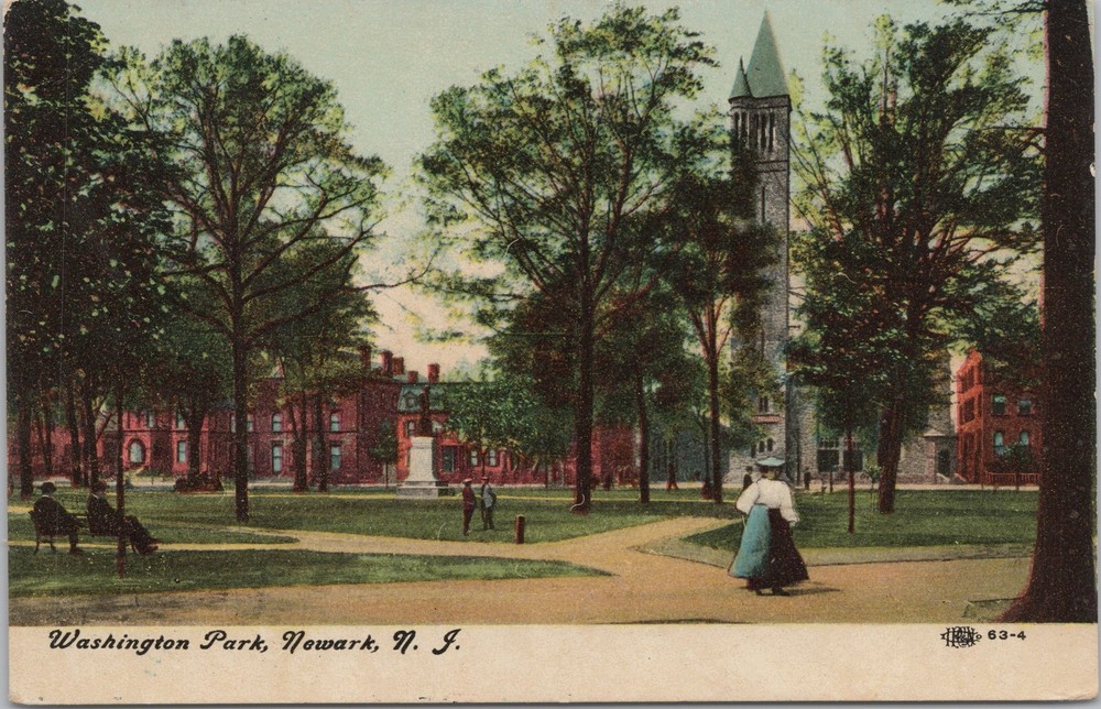 State View~Washington Park~Norwark New Jersey~Vintage Postcard