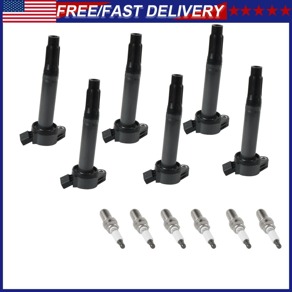 4pcs Ignition Coil & Spark Plug Kit for Toyota Camry RAV4 Sienna Tundra Venza UF487