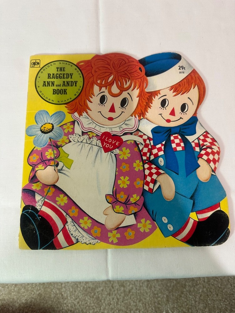 The Raggedy Ann and Andy Book - A Golden Shape Book - First 1st Printing 1972 PB