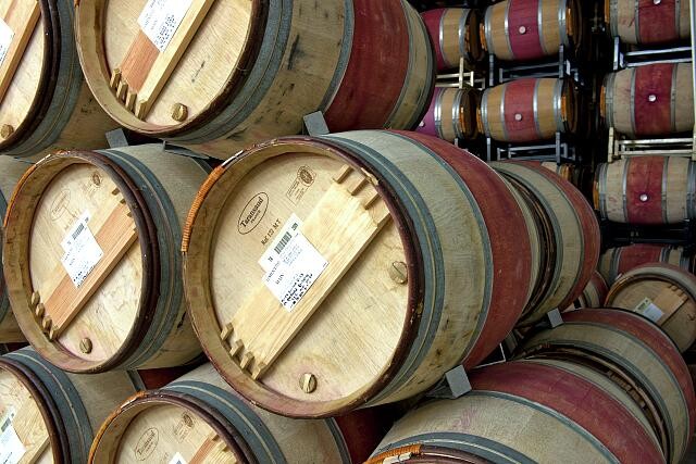 Napa Valley California Twomey Winery 2012 Wine Barrels Cellar Storage
