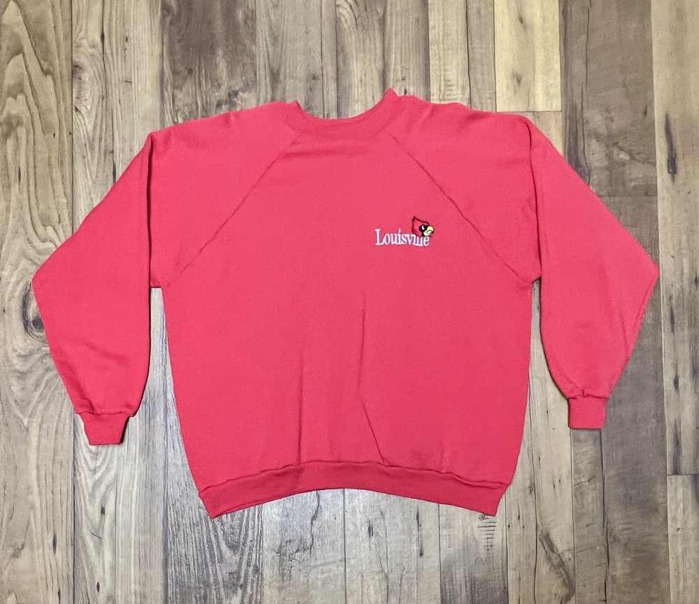 Vintage NCAA University of Louisville Cardinals Embroidered Sweatshirt/ Sz: XL