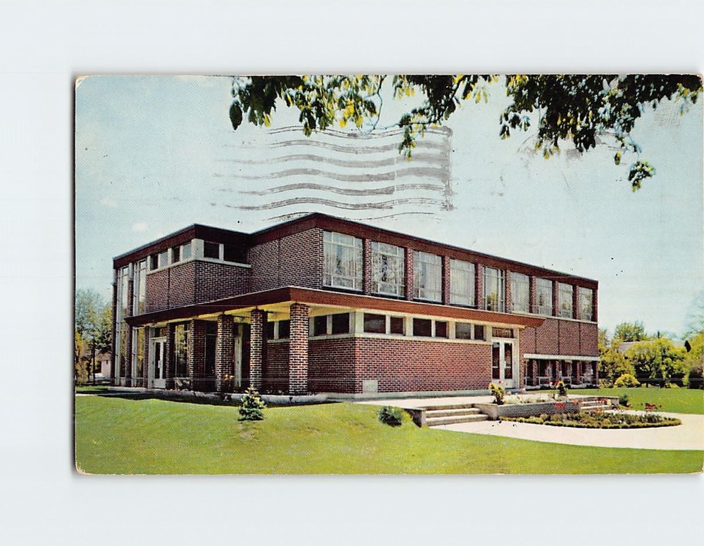 Postcard Public Library Port Colborne Ontario Canada