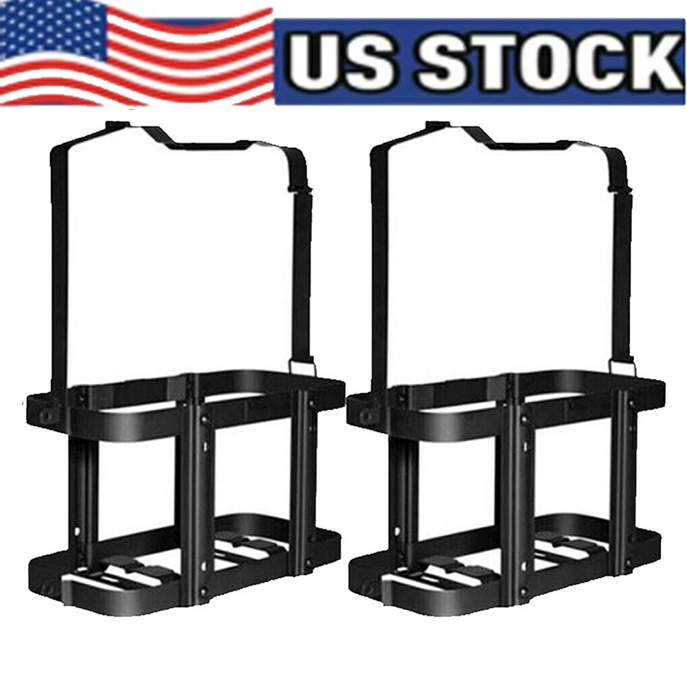 2pcs 20L 5.28 Gal Military Jerry Can Holder Bracket Mount Gas Rack Fuel Carrier