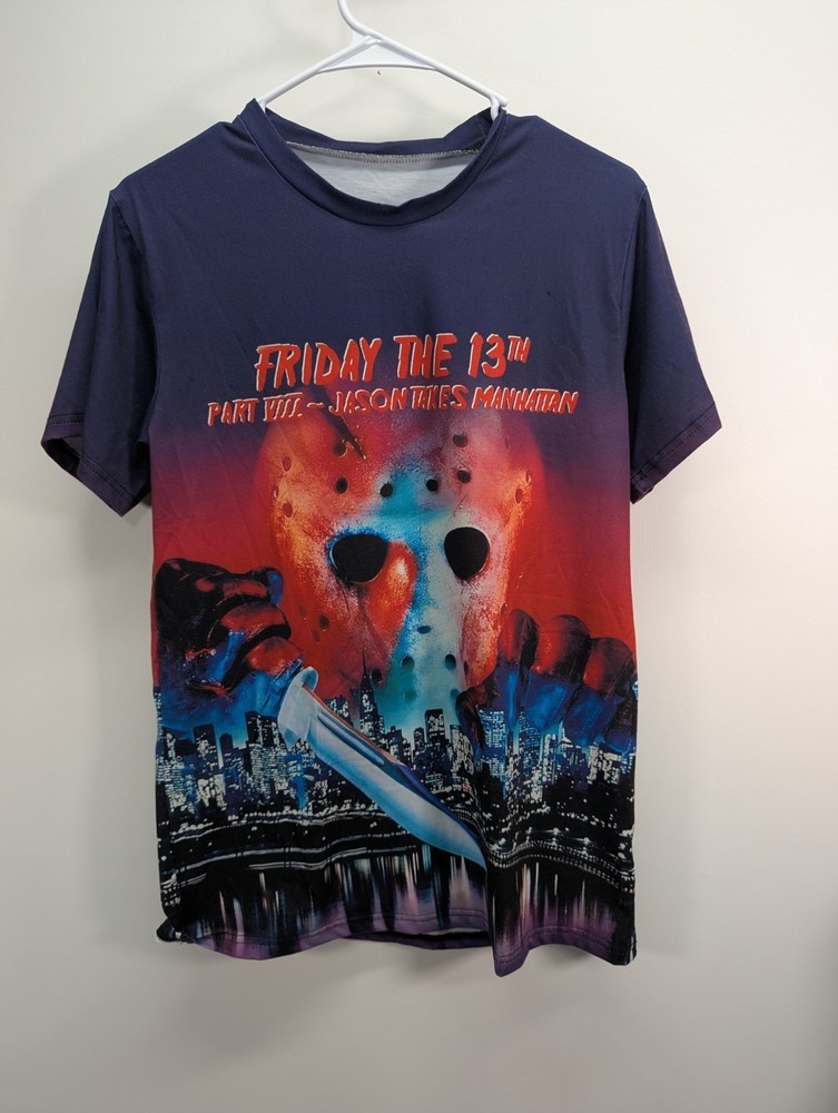 Friday The 13th Part 8 Jason Vorhees AOP T-shirt Horror Size Small Manhattan