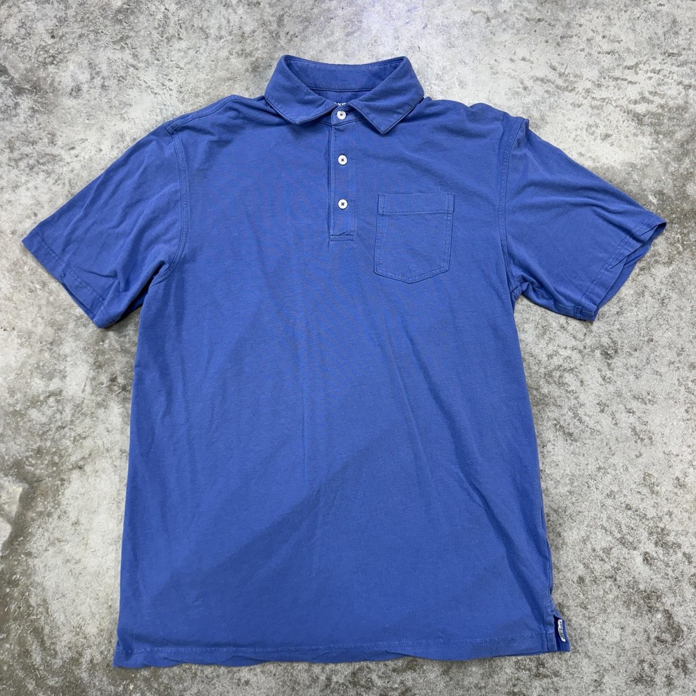 Onward Reserve Polo Shirt Mens Small Blue Pocket Cotton Casual Classic Golf Tee