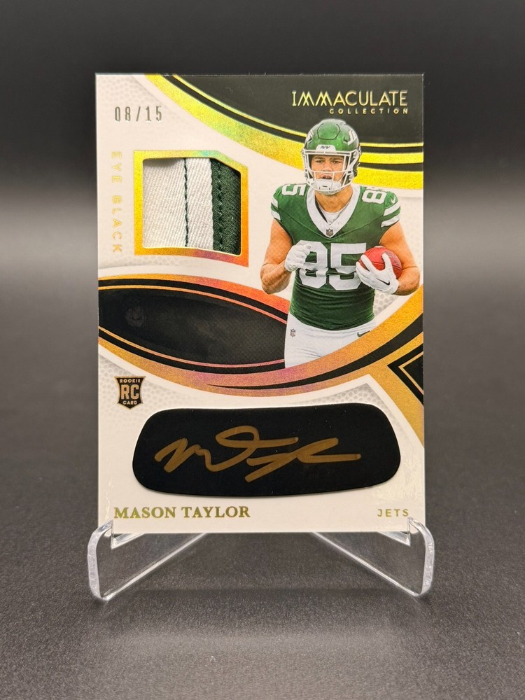 2025 Immaculate Mason Taylor Eye Black Auto Rookie RPA # /15 New York Jets