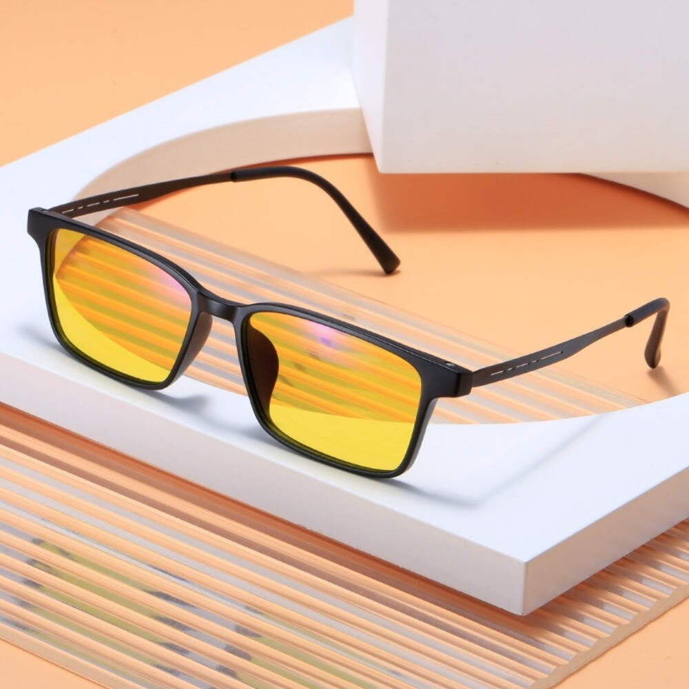 TR90 Computer Glasses, Unisex Anti-Blue Light Night Vision Glasses for Driving,