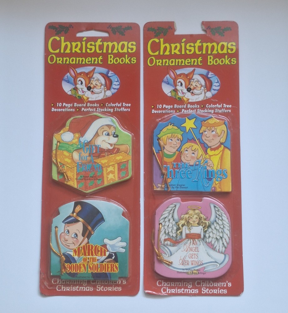 VTG Children’s Holiday Stories Christmas Ornament Books Lot 2 Stocking Stuffers