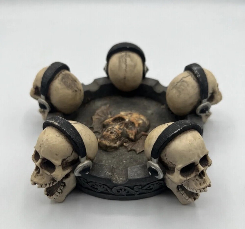 Skeleton Skull Ashtray Halloween Pacific Bones Resin Cigar Ash Tray