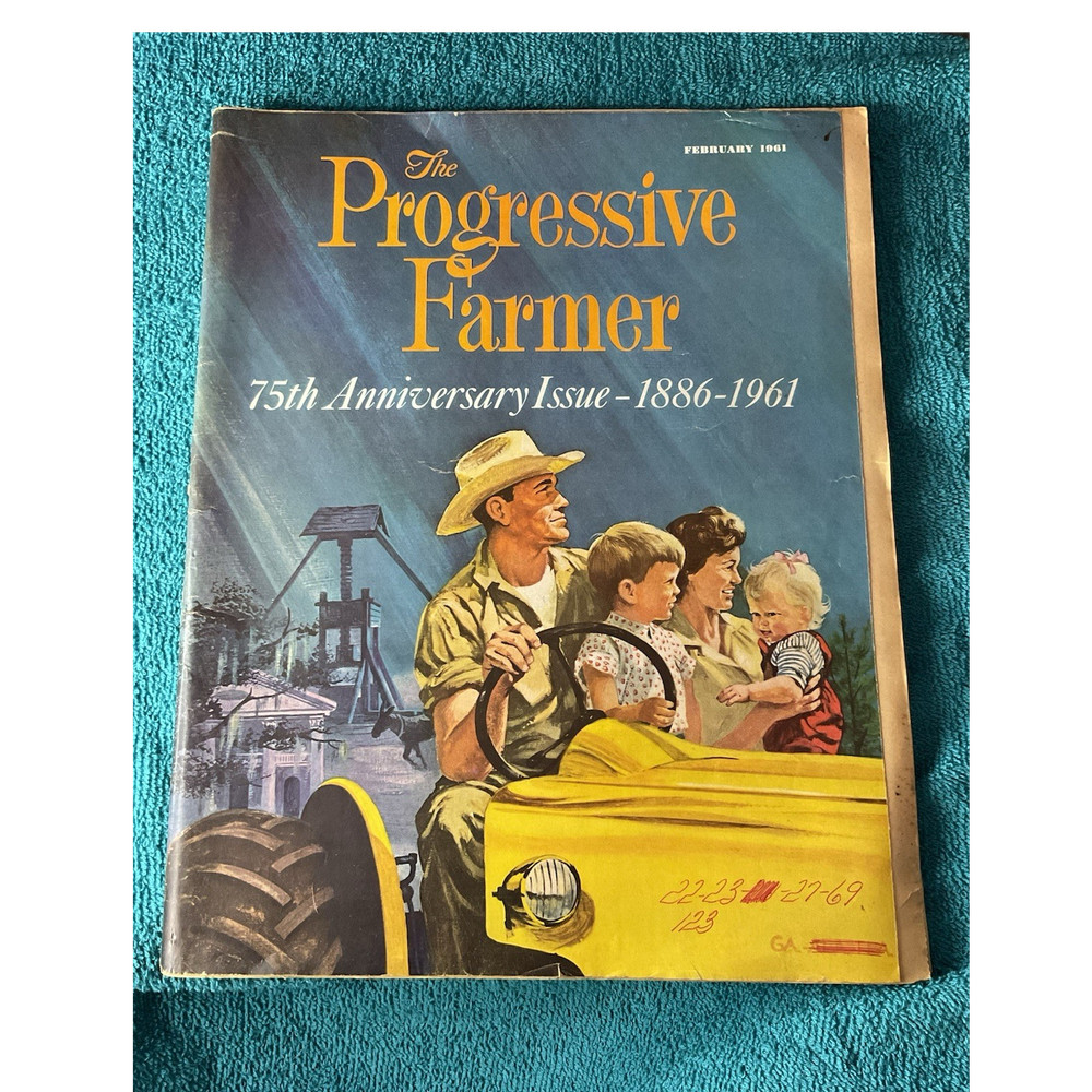 The Progressive Farmer February 1961 Magazine 75th Anniversary Illustrated Farm…