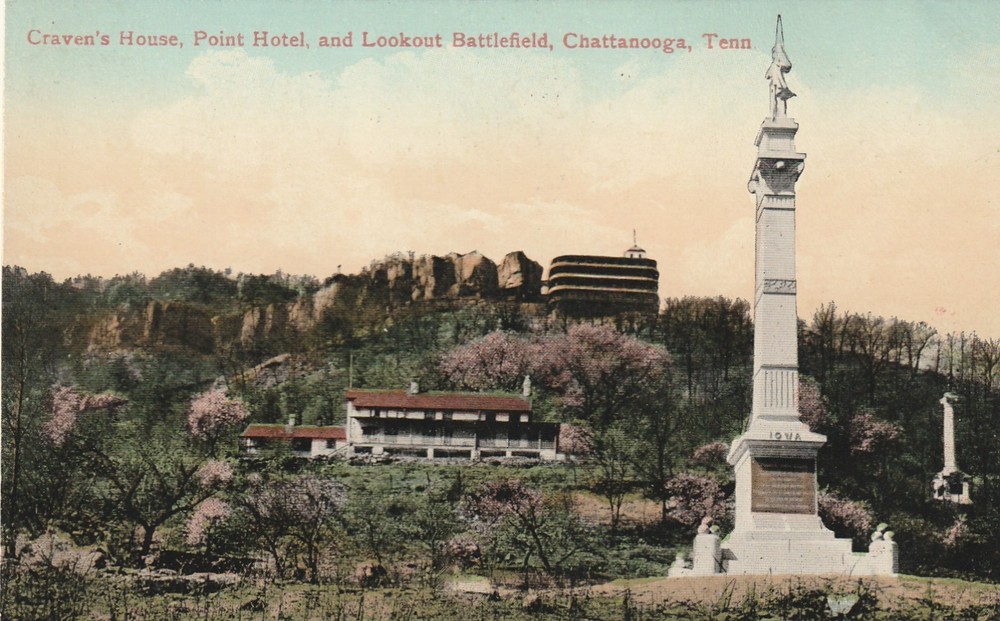 Vintage Postcard  Battlefield Craven's House Lookout Mt. Chattanooga, TN A8078