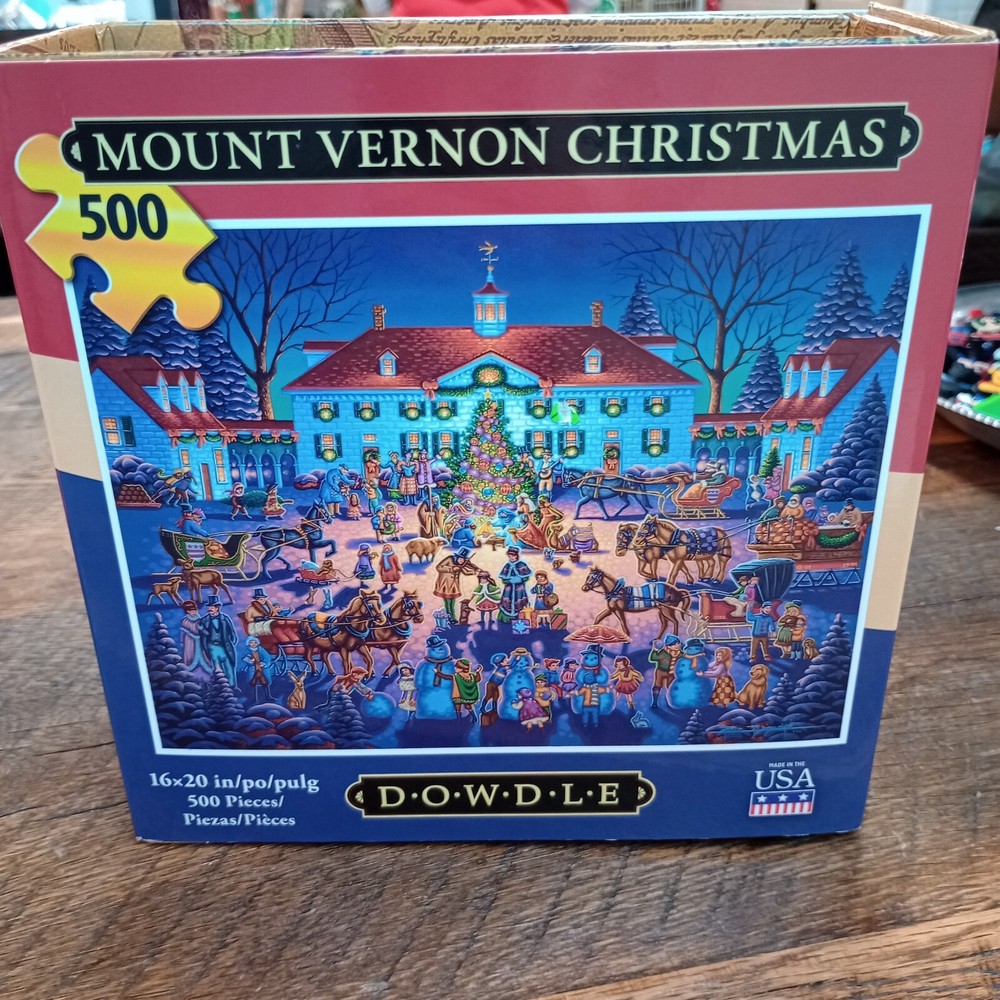 Mount Vernon Christmas Puzzle Dowdle 500 piece Puzzle SEALED
