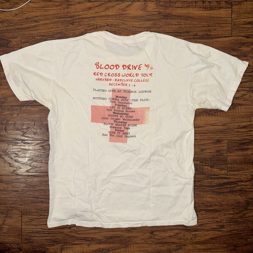 1996 Vintage Harvard Radcliffe Blood Drive Concert T Shirt Size XL