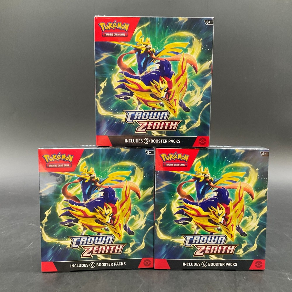 Lot of (3) Pokemon TCG Crown Zenith Booster Bundles SEALED NEWPROBSTEIN123 is actively accepting CONSIGNMENTS !!