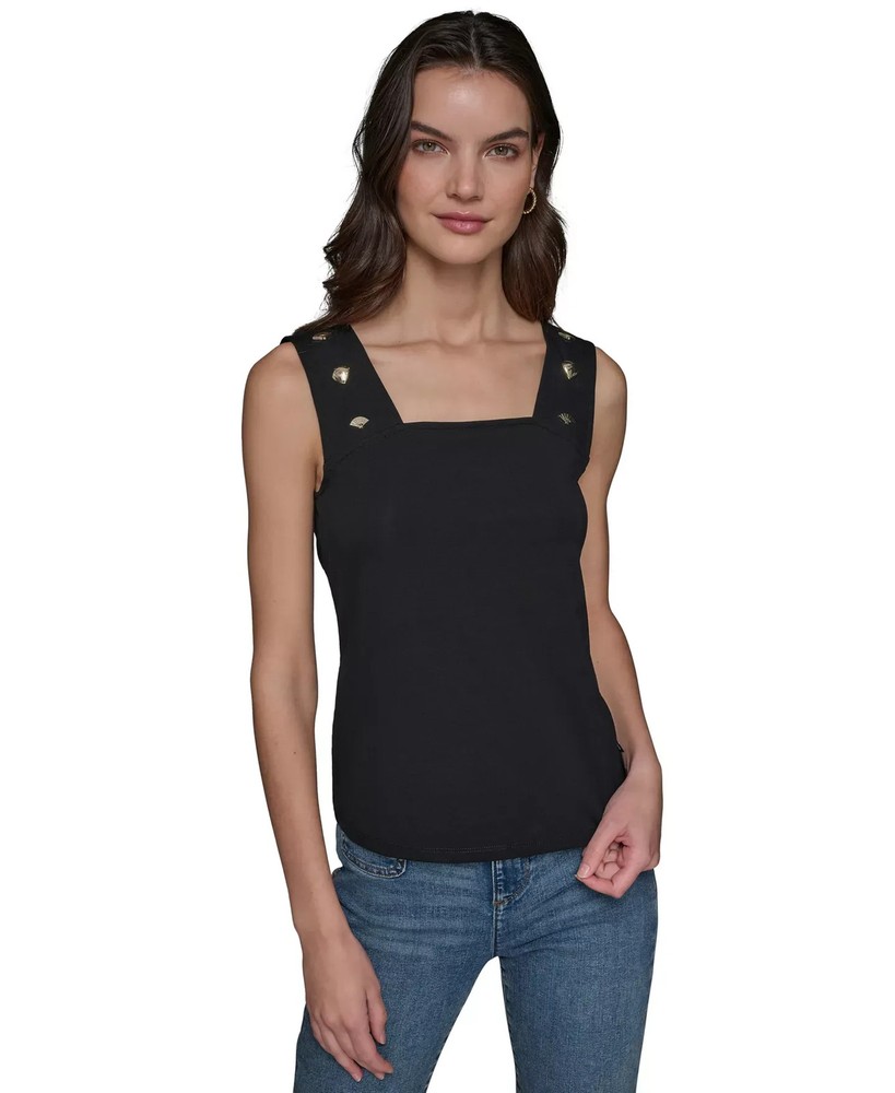 KARL LAGERFELD PARIS Women's Top Sz XS Motif-Embellished