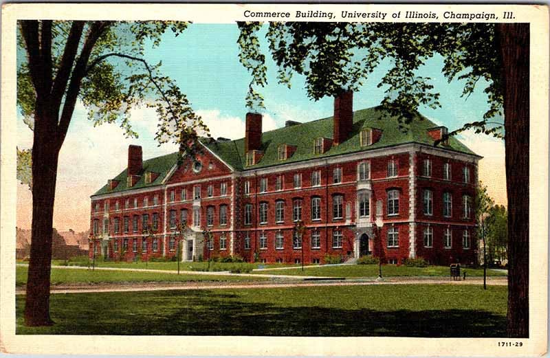 Postcard SCHOOL SCENE Champaign Illinois IL m/09 AM5777