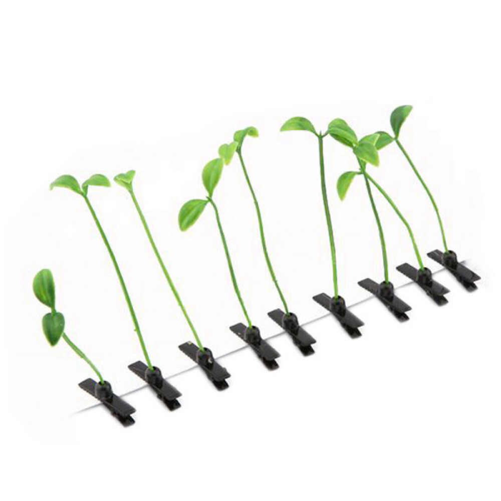 10pcs alligator hair clips with cute sprout design for kids and adults