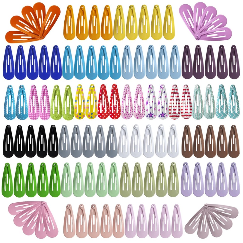 Premium Snap Mini Hair Clips  Kids Metal Non Slip Hair Bow Clips for Girls To...