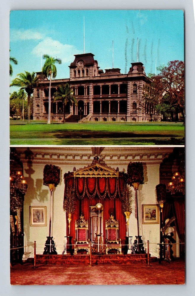 Honolulu HI-Hawaii, Iolani Palace, Antique Vintage c1972 Souvenir Postcard