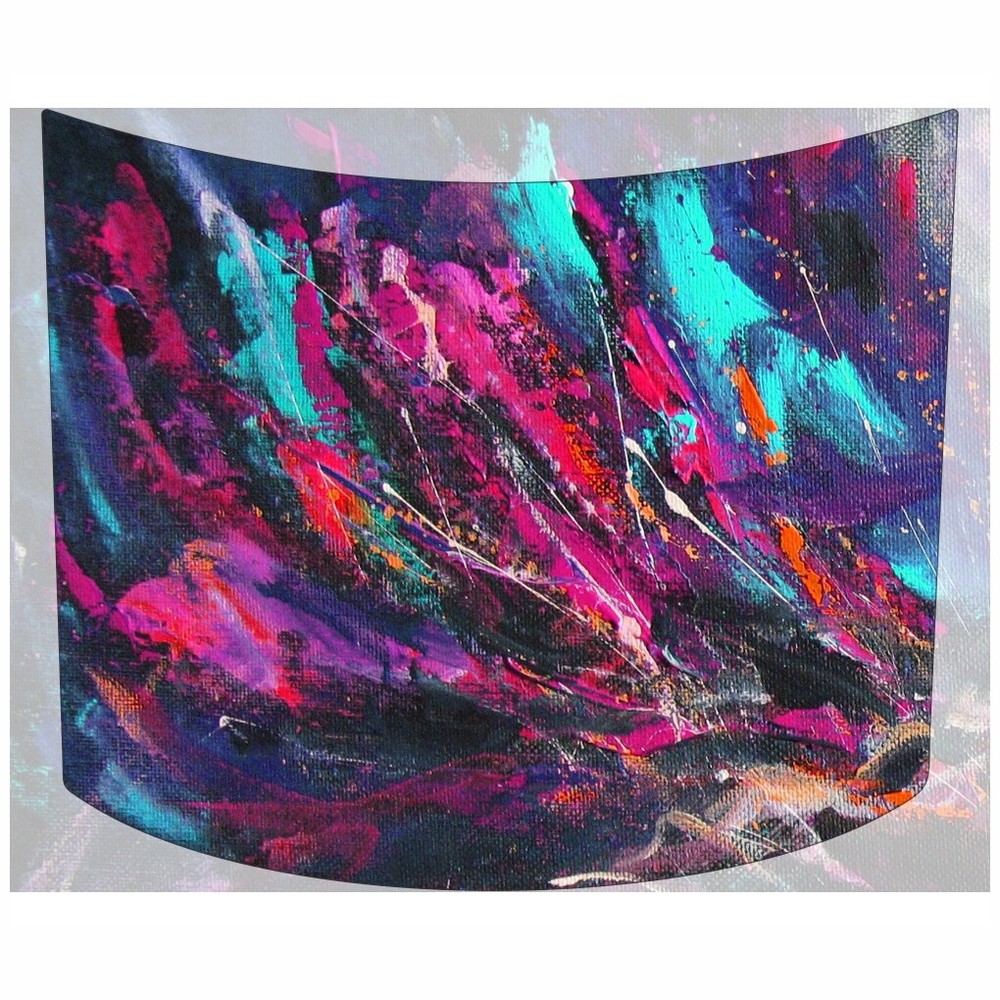 Abstract blackout camo hood wrap vinyl decal H080-image