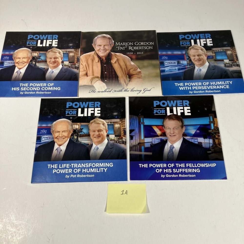 Lot of 5 - Power for Life - The 700 Club CDs Pat & Gordon Robertson (1A)