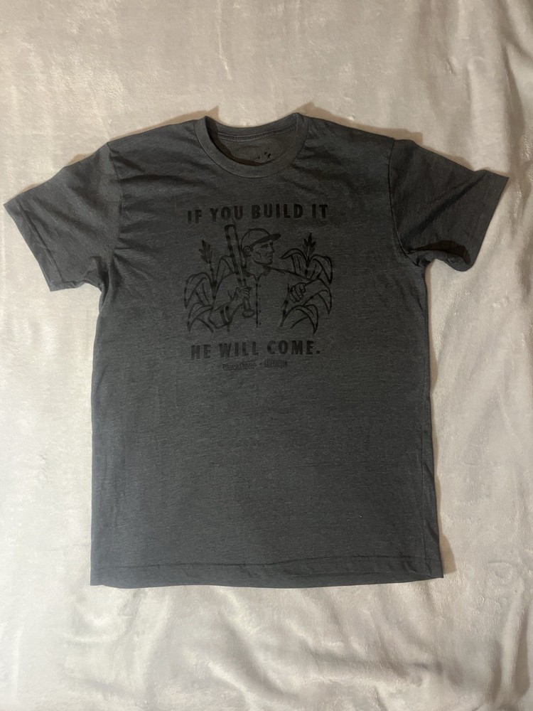Baseballism Field Of Dreams Large Mens Gray Graphic Logo Tshirt