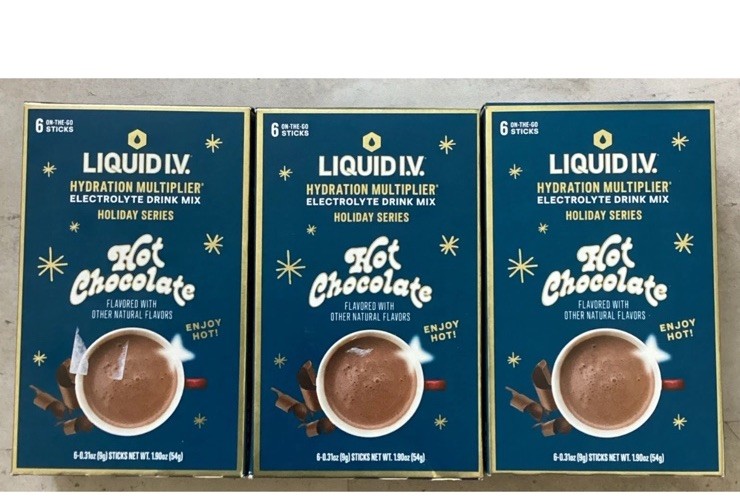 3X Liquid IV Hydration Multiplier Electrolyte Drink Holiday Series Hot Chocolate