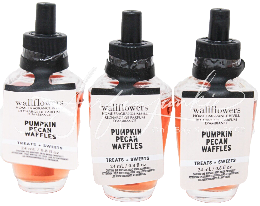 Bath & Body Works Pumpkin Pecan Waffles Wallflower Plug In Bulb Refill 3p Orange
