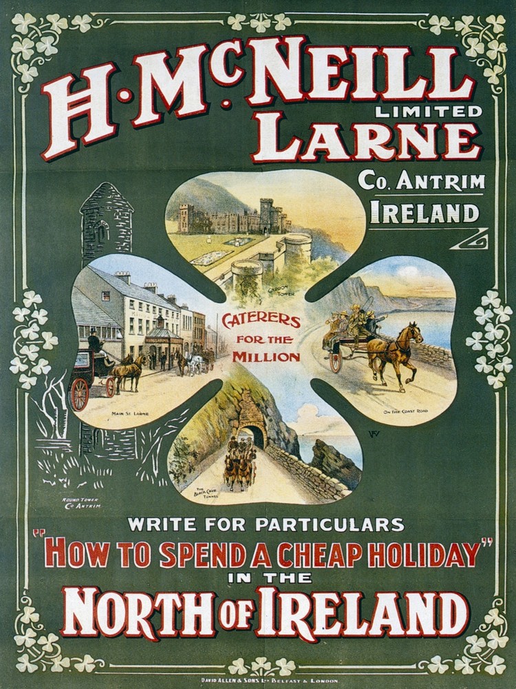 North of Ireland Decorative Poster. Fine Graphic Art. Wall Interior Design. 2404