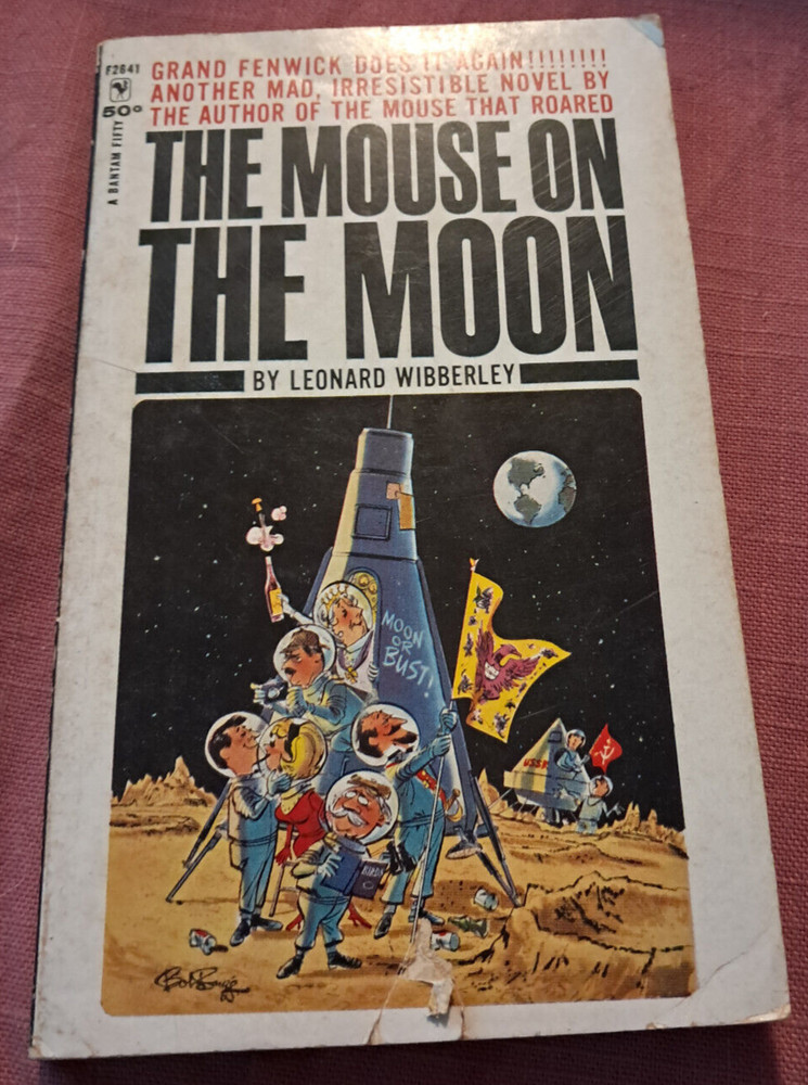 Leonard Wibberley  Mouse on the Moon Bantam Vintage PB Humor 2nd print 1964