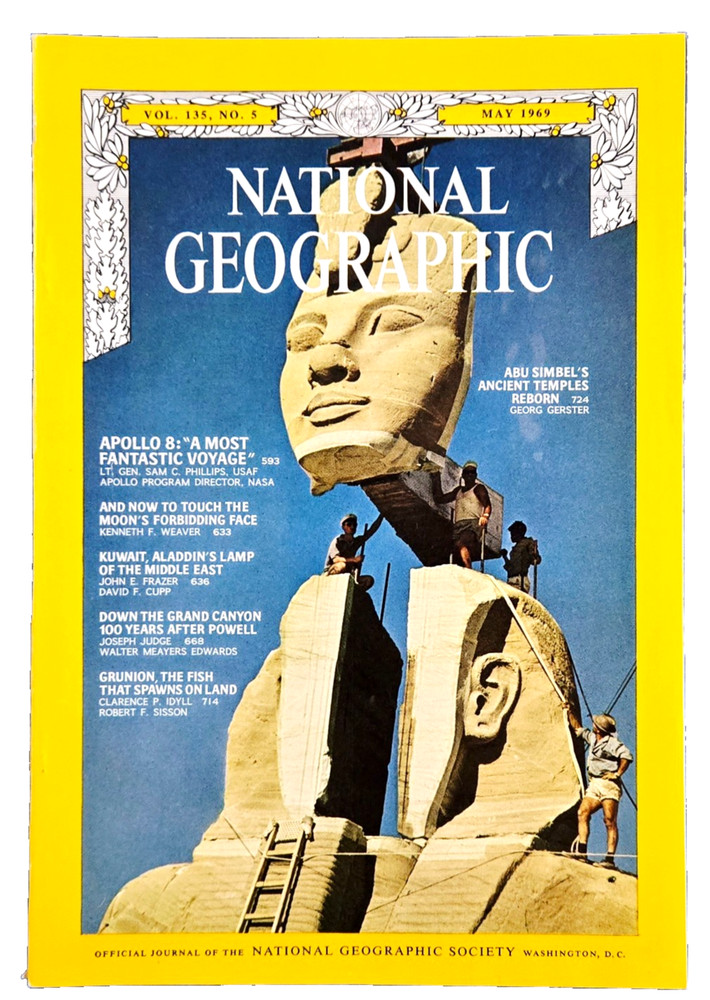 Abu Simbel's Ancient Temples Reborn - May 1969 National Geographic Magazine