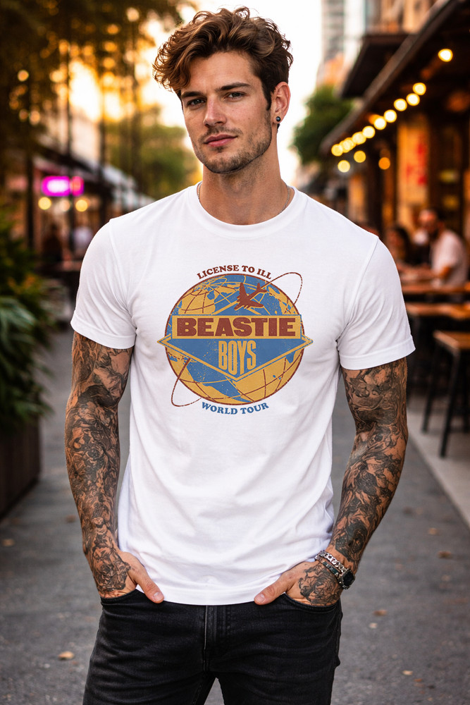 Beastie Boys License To Ill Tour T Shirt Vintage Style Hip Hop Rap Graphic Tee